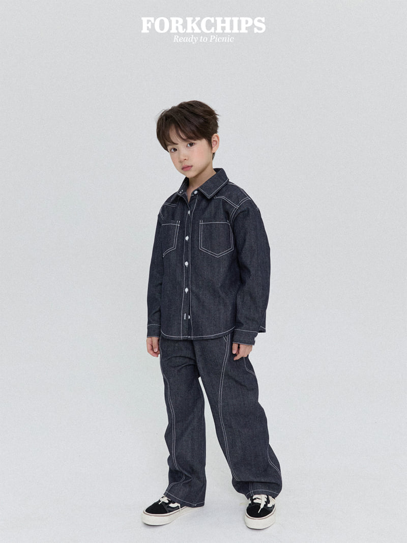 Fork Chips - Korean Children Fashion - #Kfashion4kids - Hidden Stitch Shirt - 10