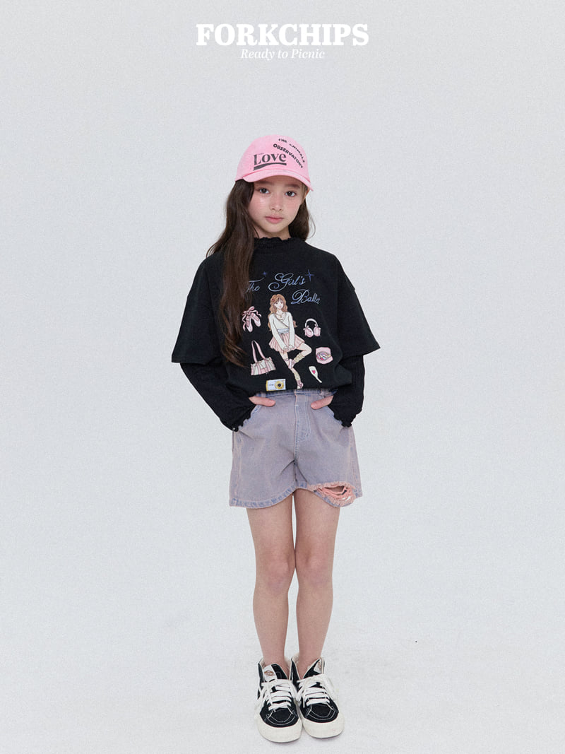 Fork Chips - Korean Children Fashion - #Kfashion4kids - Balletcore Tee - 9