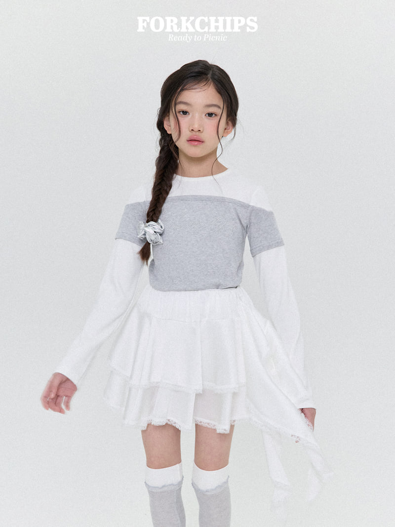 Fork Chips - Korean Children Fashion - #Kfashion4kids - Shine Layered Tee - 9