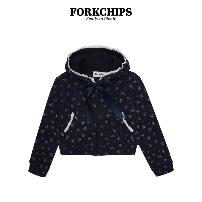 Fork Chips - Korean Children Fashion - #childofig - Daisy Hood Zip-Up
