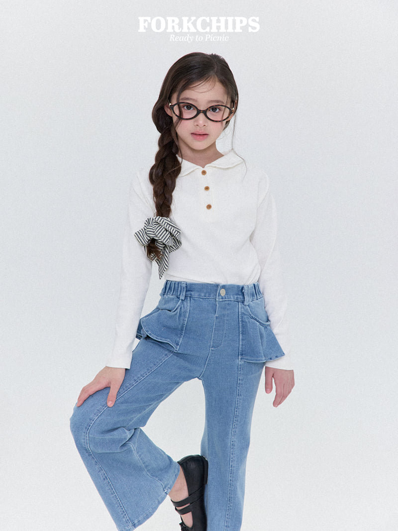 Fork Chips - Korean Children Fashion - #stylishchildhood - Pine Square Hair Scrunchie - 4