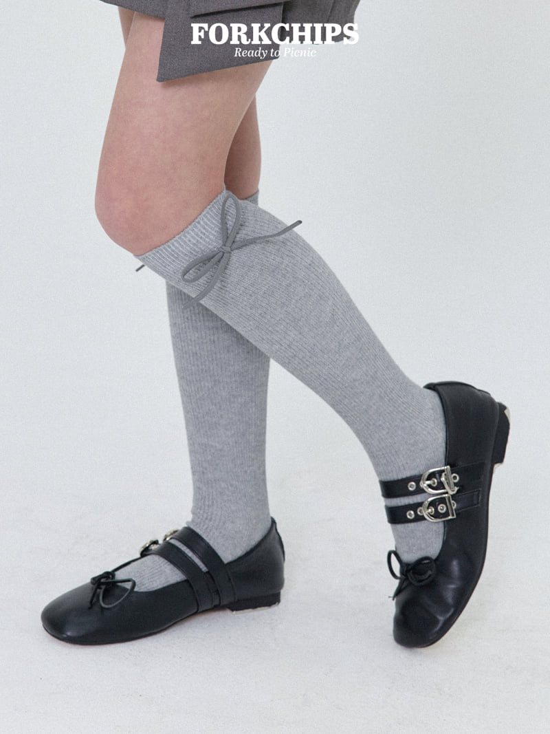 Fork Chips - Korean Children Fashion - #childofig - Pure Knee Socks - 8