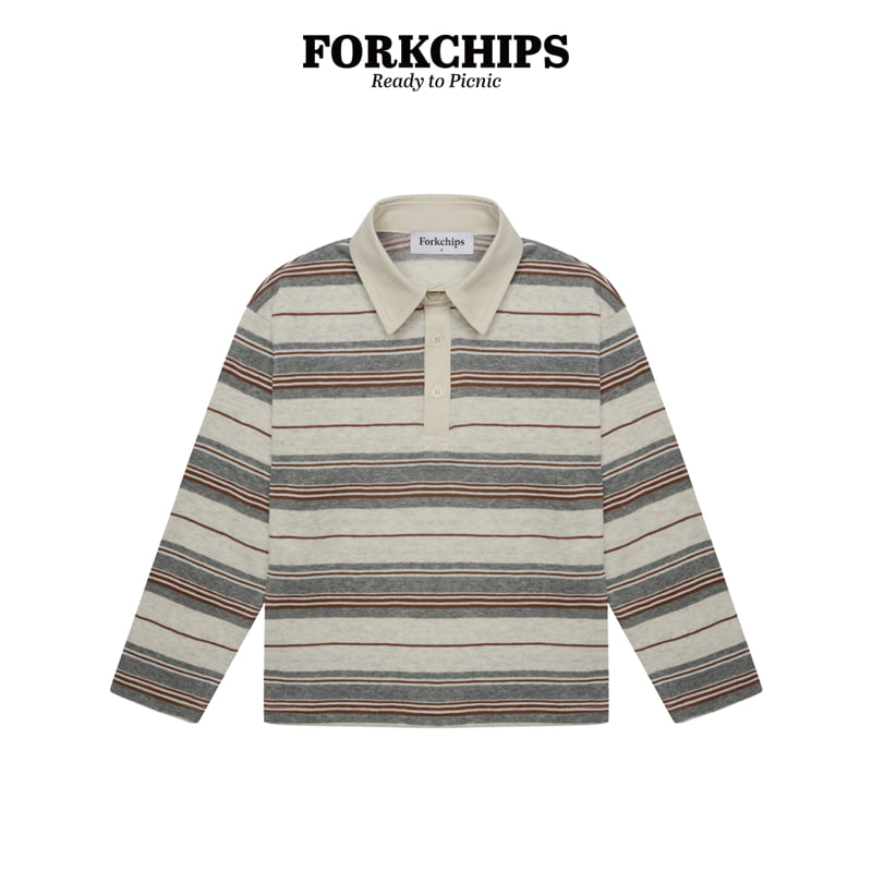 Fork Chips - Korean Children Fashion - #childofig - Dandy Collar Tee - 2