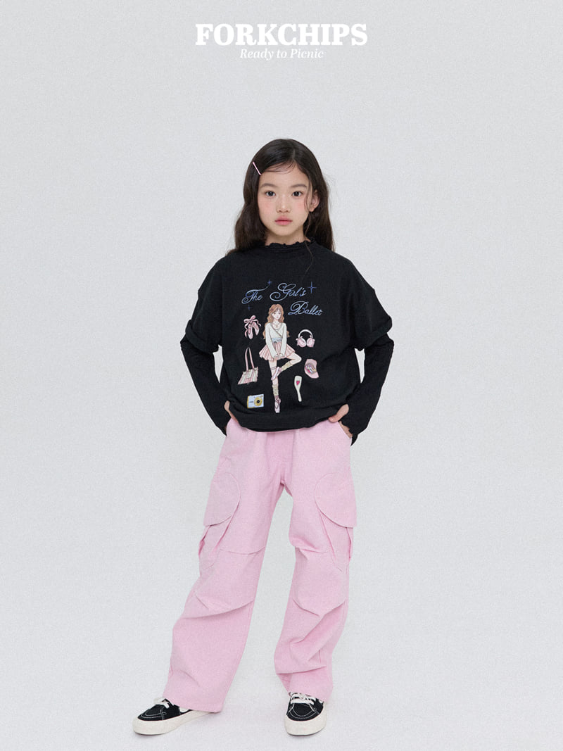 Fork Chips - Korean Children Fashion - #childofig - Lily Heart Pocket Pants - 10