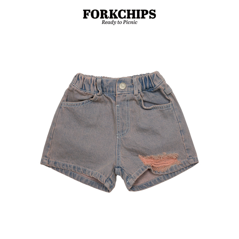 Fork Chips - Korean Children Fashion - #childofig - Peach Heart Shorts