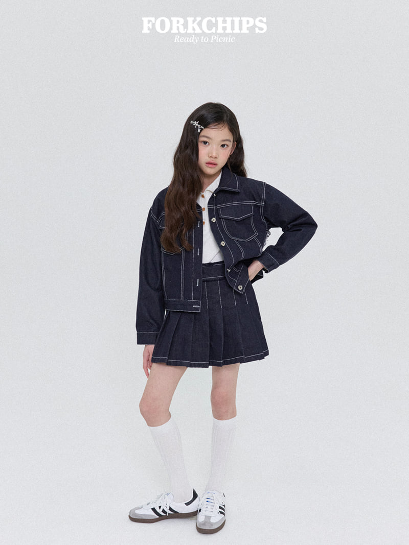 Fork Chips - Korean Children Fashion - #childrensboutique - Rough Pleated Skirt - 6