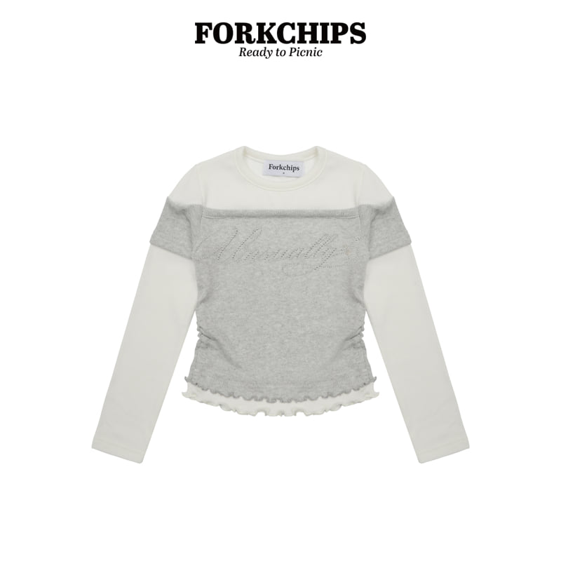 Fork Chips - Korean Children Fashion - #childrensboutique - Shine Layered Tee - 2