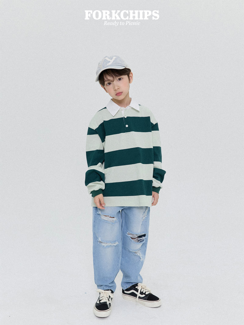 Fork Chips - Korean Children Fashion - #designkidswear - Pastel Collar Tee - 12