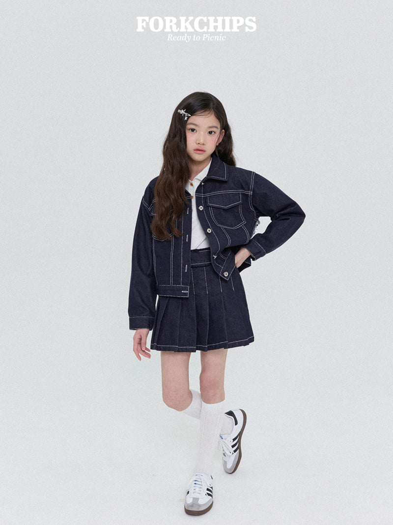 Fork Chips - Korean Children Fashion - #designkidswear - Rough Pleated Skirt - 7