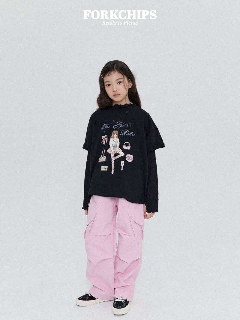 Fork Chips - Korean Children Fashion - #designkidswear - Lily Heart Pocket Pants - 12