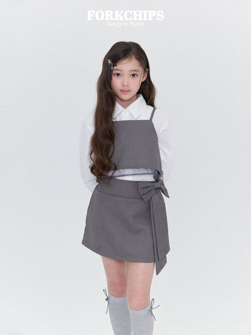 Fork Chips - Korean Children Fashion - #discoveringself - Ruby Ribbon Skirt - 8