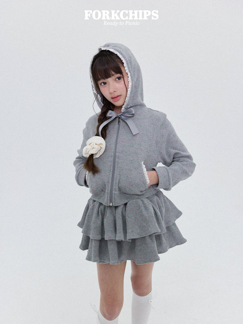 Fork Chips - Korean Children Fashion - #designkidswear - Daisy Ruffle Skirt - 4