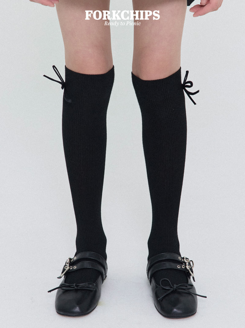 Fork Chips - Korean Children Fashion - #discoveringself - Pure Knee Socks - 12
