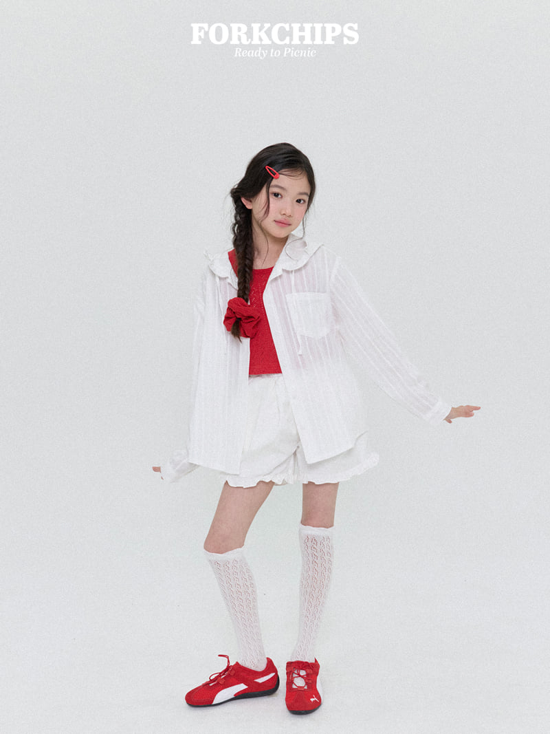Fork Chips - Korean Children Fashion - #discoveringself - Bell Frill Shirt - 9