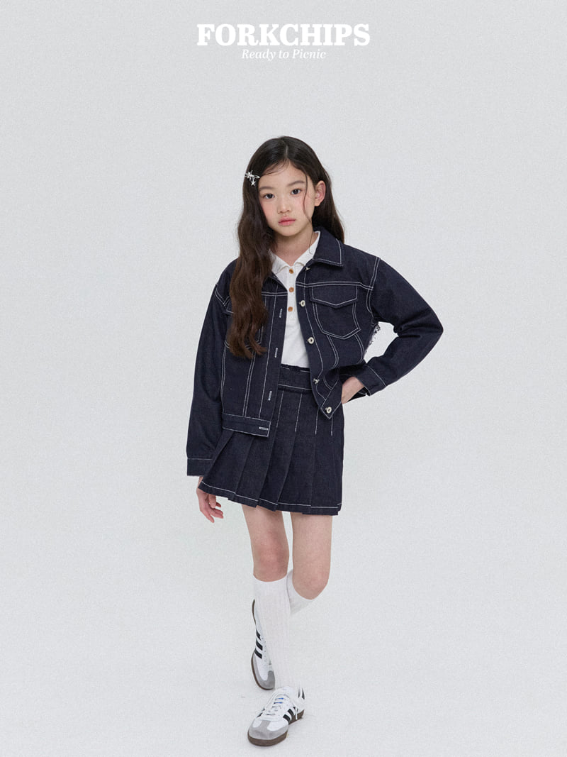 Fork Chips - Korean Children Fashion - #discoveringself - Rough Pleated Skirt - 8