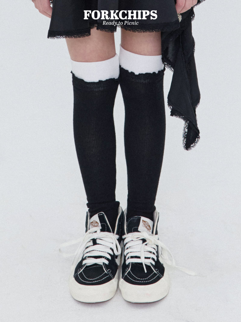 Fork Chips - Korean Children Fashion - #discoveringself - Urban Frill Socks - 10