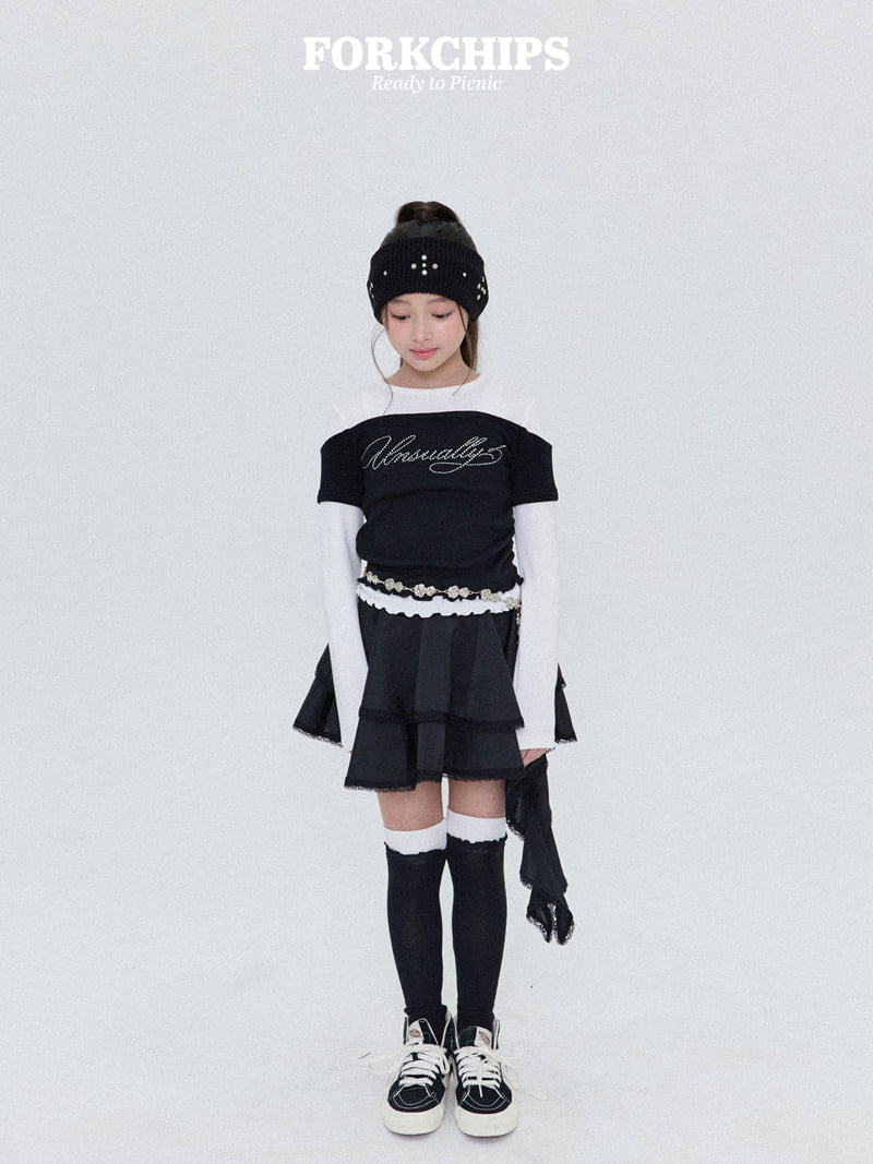 Fork Chips - Korean Children Fashion - #fashionkids - Silky Drop Skirt - 11