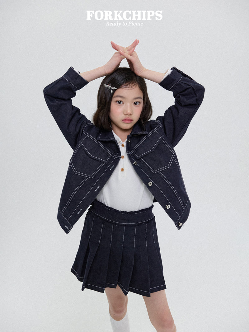 Fork Chips - Korean Children Fashion - #fashionkids - Rough Pleated Skirt - 9