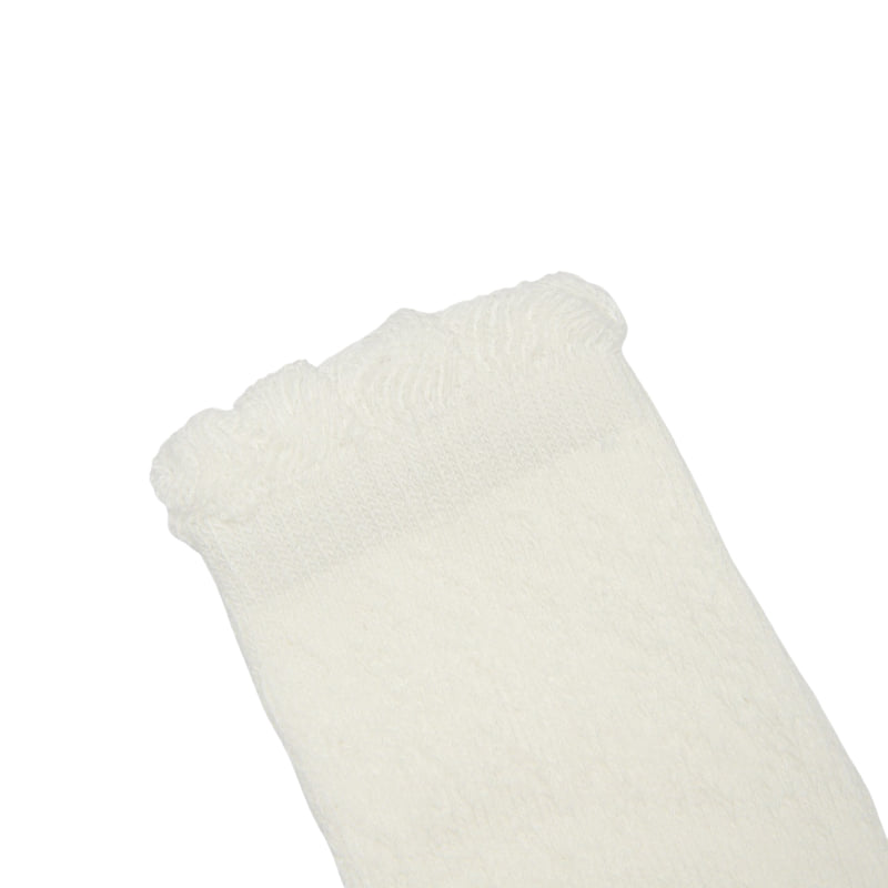 Fork Chips - Korean Children Fashion - #discoveringself - Eyelet Knee Socks - 4