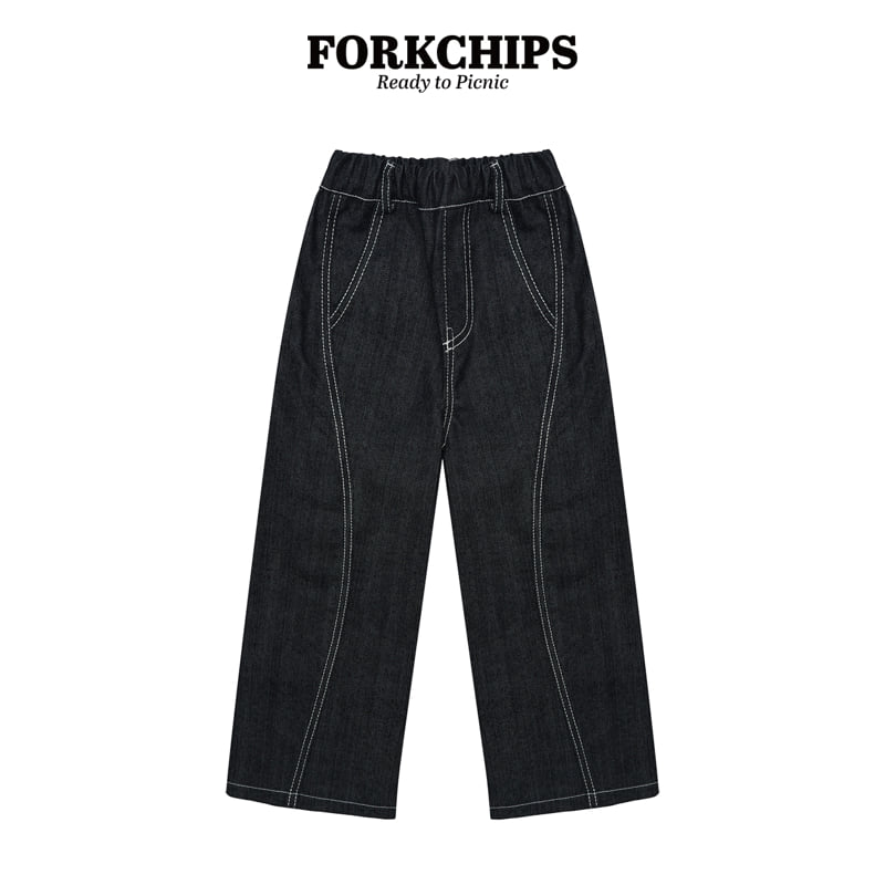 Fork Chips - Korean Children Fashion - #kidsshorts - Hidden Stitch Pants