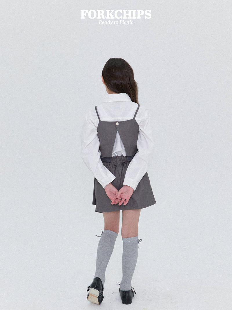 Fork Chips - Korean Children Fashion - #kidsstore - Ruby Ribbon Skirt - 11