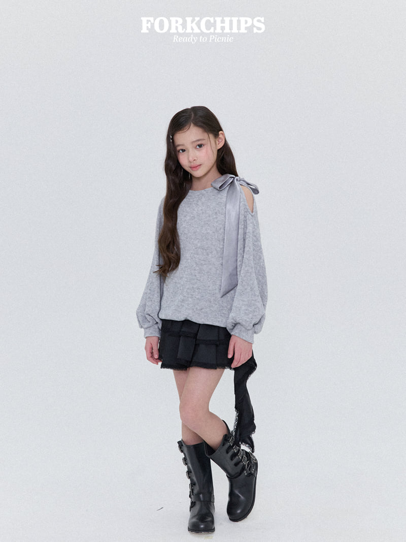 Fork Chips - Korean Children Fashion - #kidsstore - Melo Knit Sweatshirt - 9