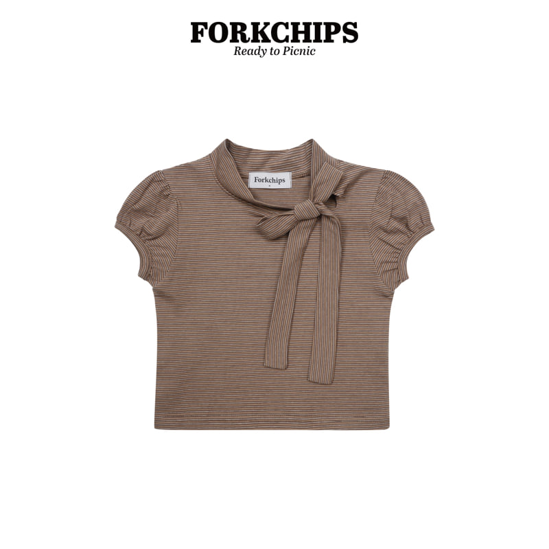 Fork Chips - Korean Children Fashion - #kidsstore - Bambi Tie Tee - 2