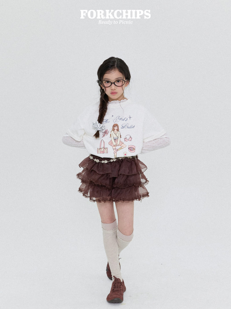 Fork Chips - Korean Children Fashion - #kidsstore - Veil Layered Tee - 11