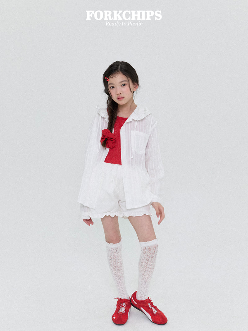 Fork Chips - Korean Children Fashion - #kidsstore - Bell Frill Shirt - 12