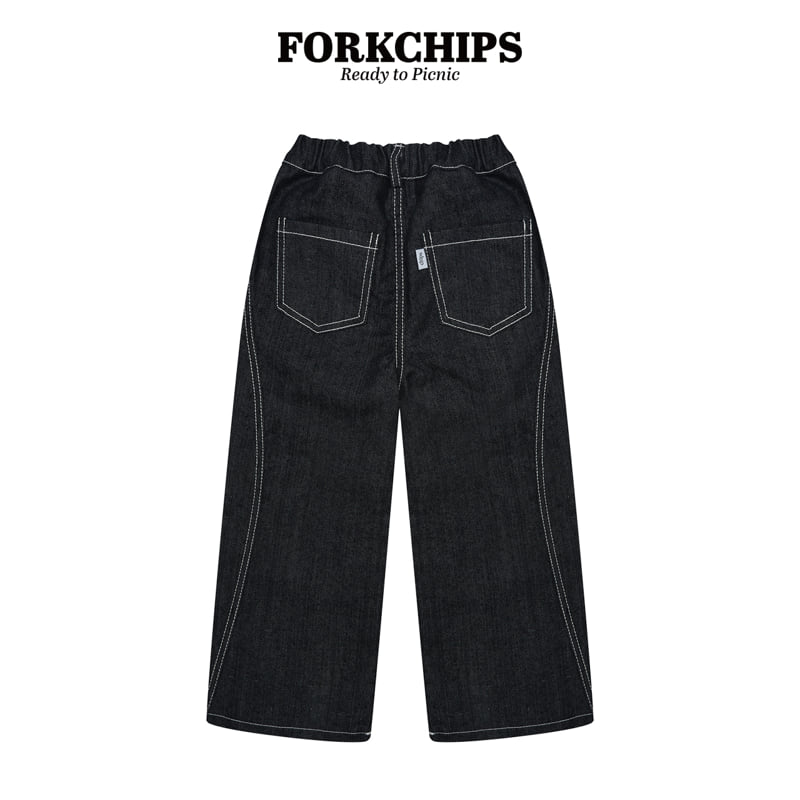 Fork Chips - Korean Children Fashion - #kidsstore - Hidden Stitch Pants - 2
