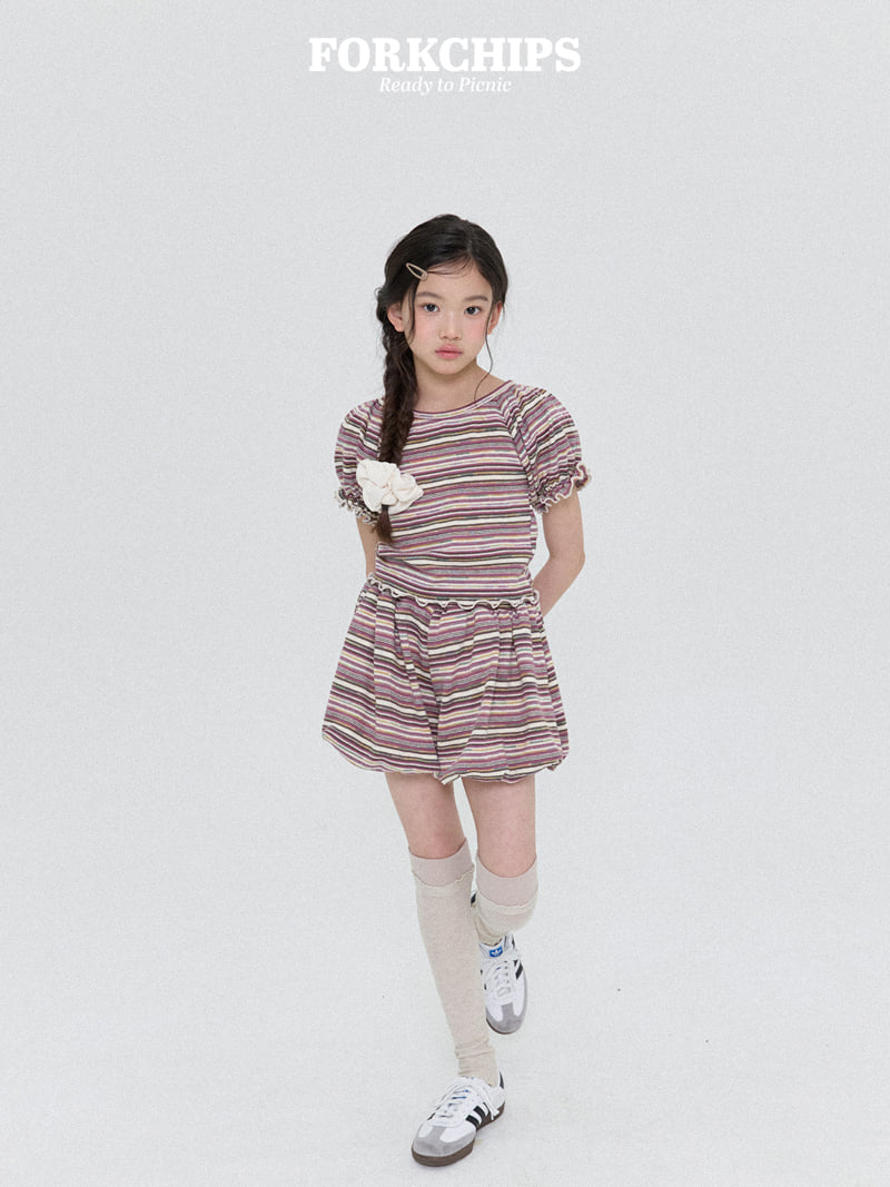 Fork Chips - Korean Children Fashion - #kidsstore - Emma Puff Tee - 12