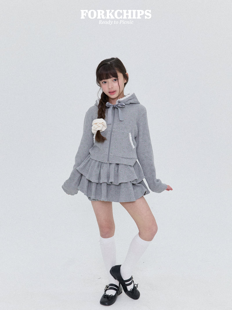 Fork Chips - Korean Children Fashion - #kidzfashiontrend - Daisy Ruffle Skirt - 8