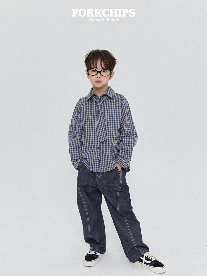 Fork Chips - Korean Children Fashion - #kidzfashiontrend - Mile Check Shirt - 11