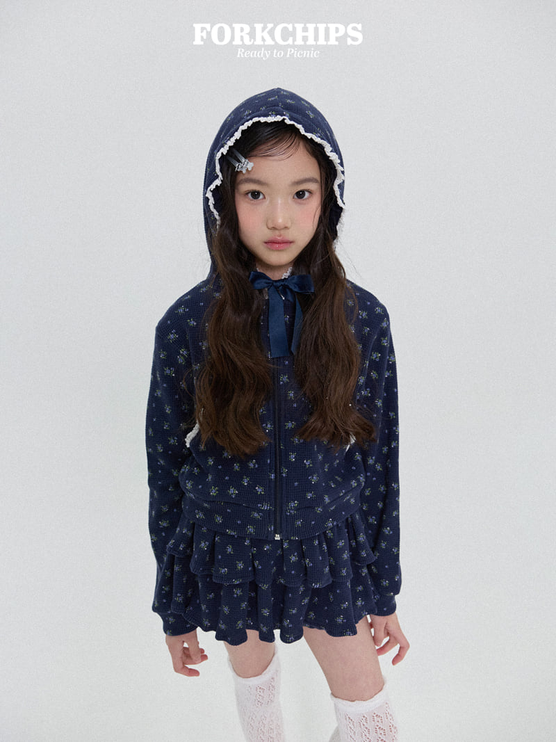 Fork Chips - Korean Children Fashion - #littlefashionista - Daisy Hood Zip-Up - 11