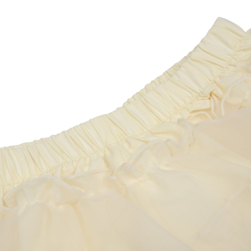 Fork Chips - Korean Children Fashion - #littlefashionista - Caramel Ruffle Skirt - 7