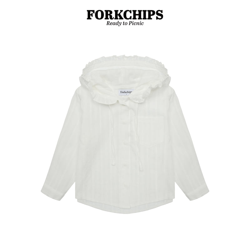 Fork Chips - Korean Children Fashion - #littlefashionista - Bell Frill Shirt