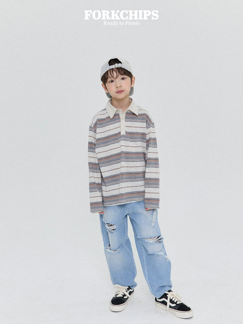 Fork Chips - Korean Children Fashion - #littlefashionista - Dandy Collar Tee - 11