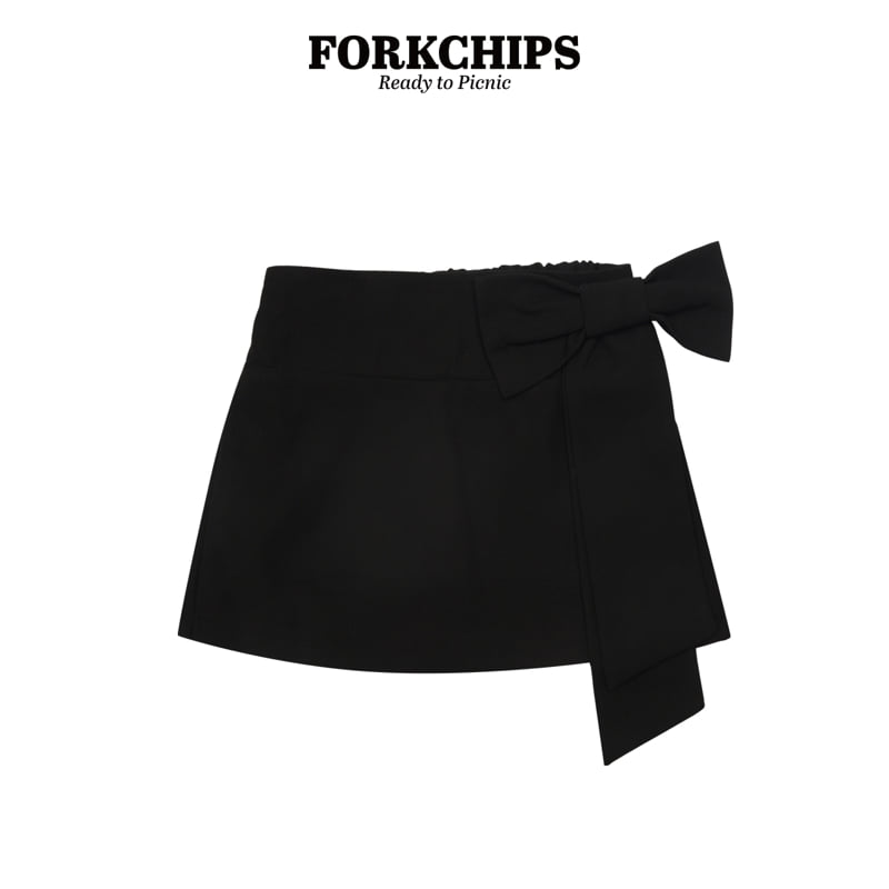 Fork Chips - Korean Children Fashion - #magicofchildhood - Ruby Ribbon Skirt