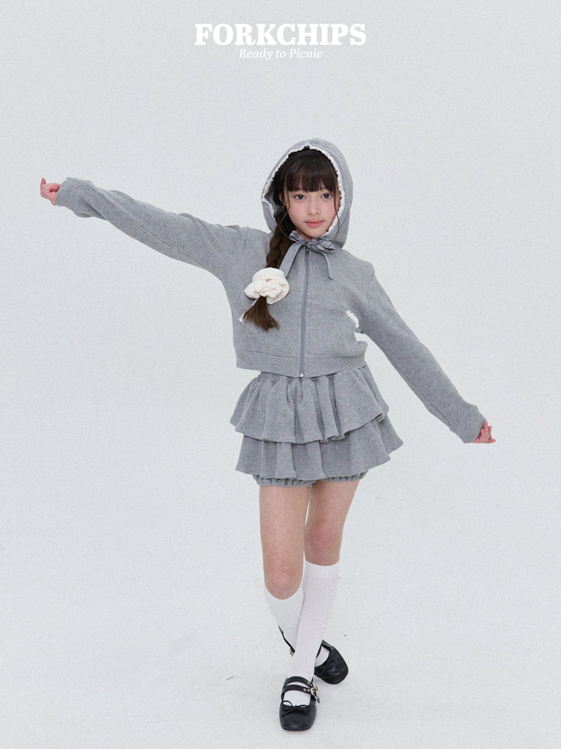 Fork Chips - Korean Children Fashion - #magicofchildhood - Daisy Ruffle Skirt - 11