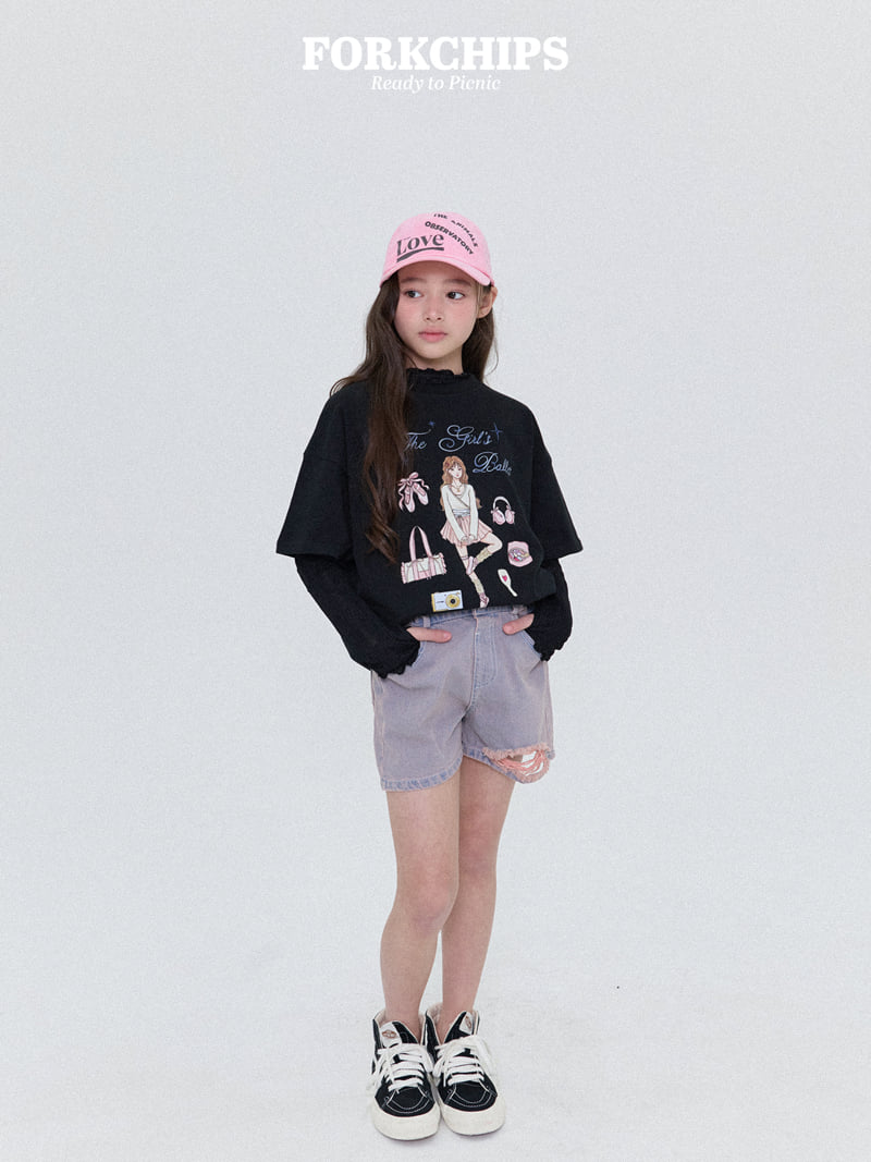 Fork Chips - Korean Children Fashion - #magicofchildhood - Balletcore Tee - 11
