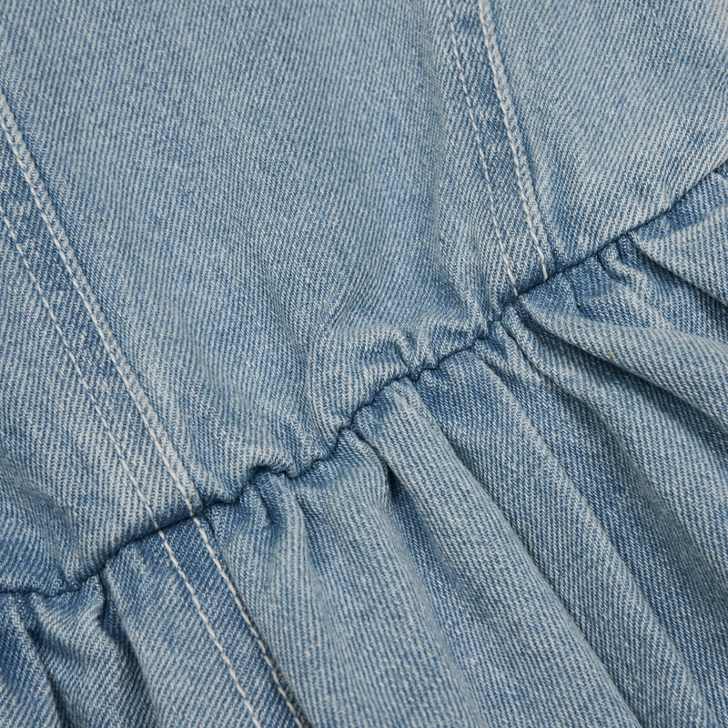 Fork Chips - Korean Children Fashion - #littlefashionista - Baby Denim One-piece - 4