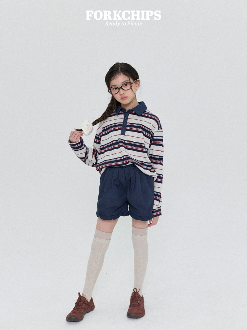 Fork Chips - Korean Children Fashion - #magicofchildhood - Dandy Collar Tee - 12