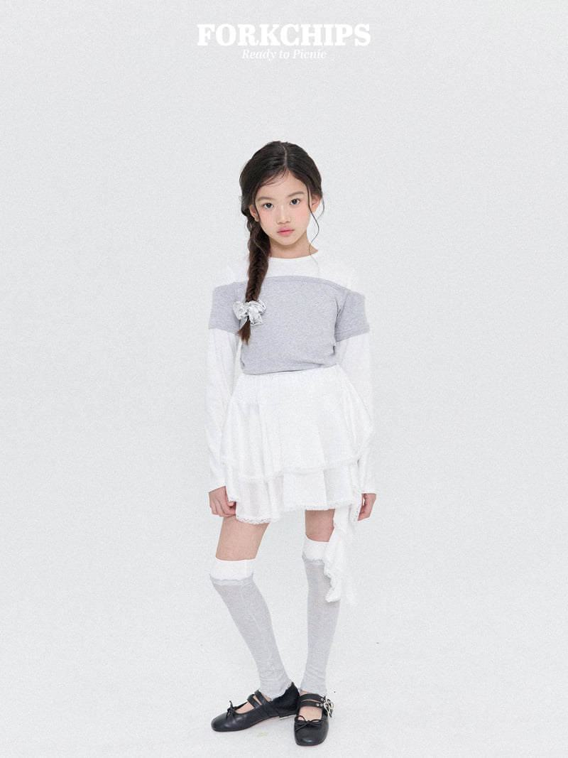 Fork Chips - Korean Children Fashion - #magicofchildhood - Shine Layered Tee - 11