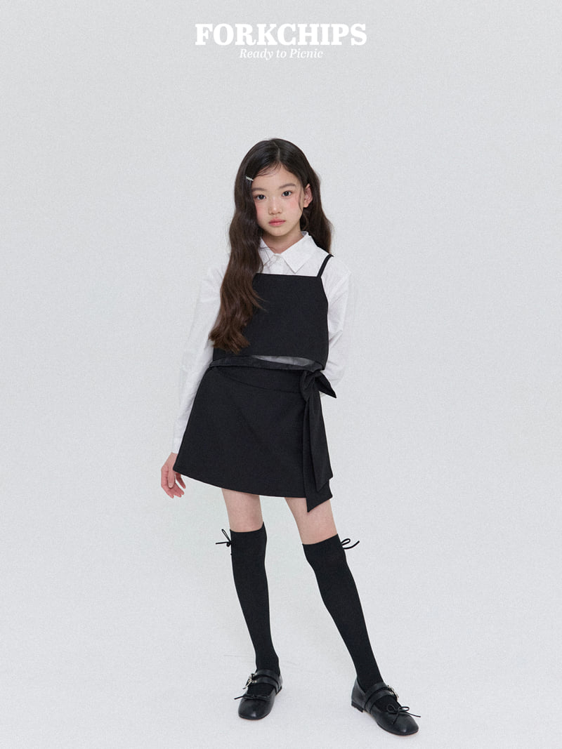 Fork Chips - Korean Children Fashion - #prettylittlegirls - Ruby Ribbon Skirt - 3