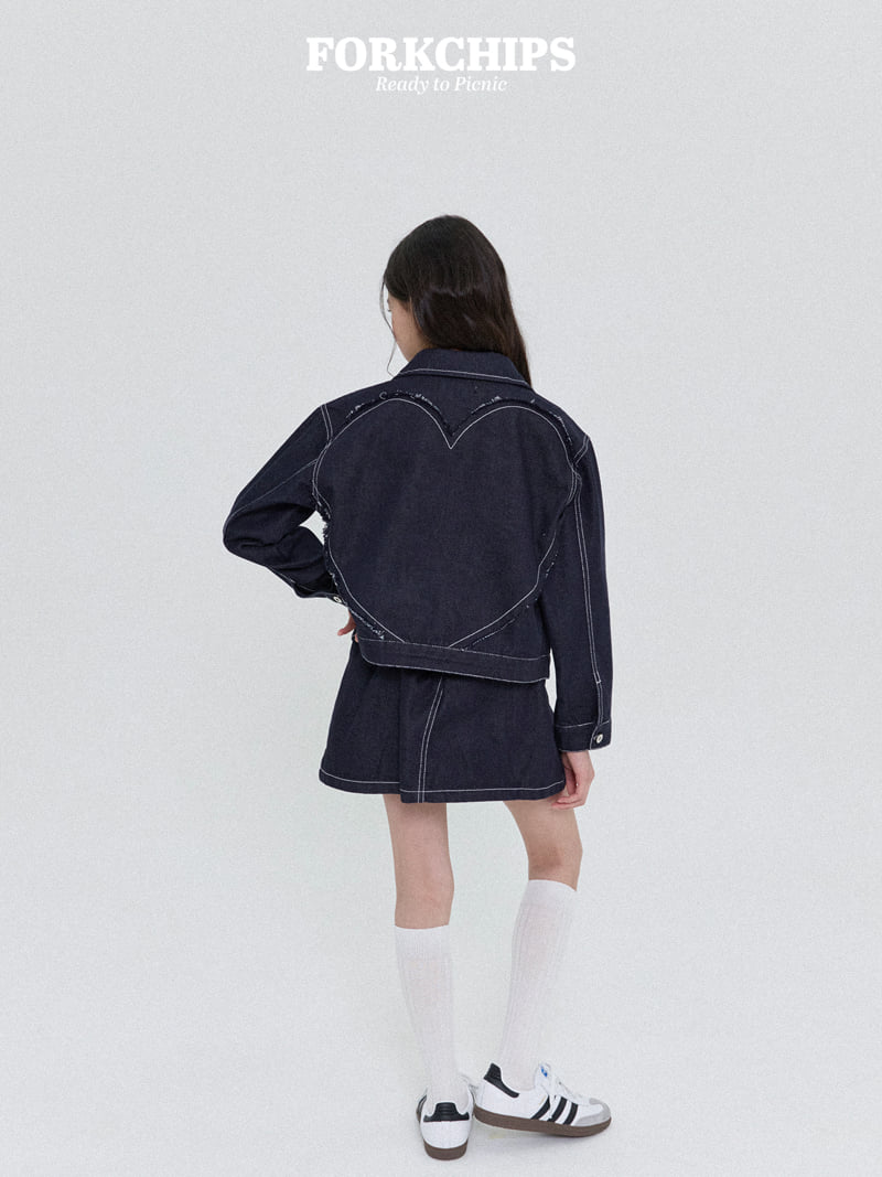 Rough Heart Jacket by Fork Chips for Child - view 12