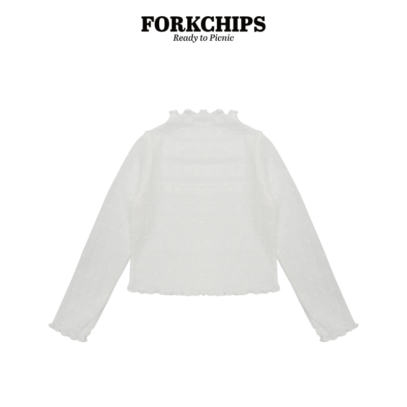 Fork Chips - Korean Children Fashion - #prettylittlegirls - Veil Layered Tee