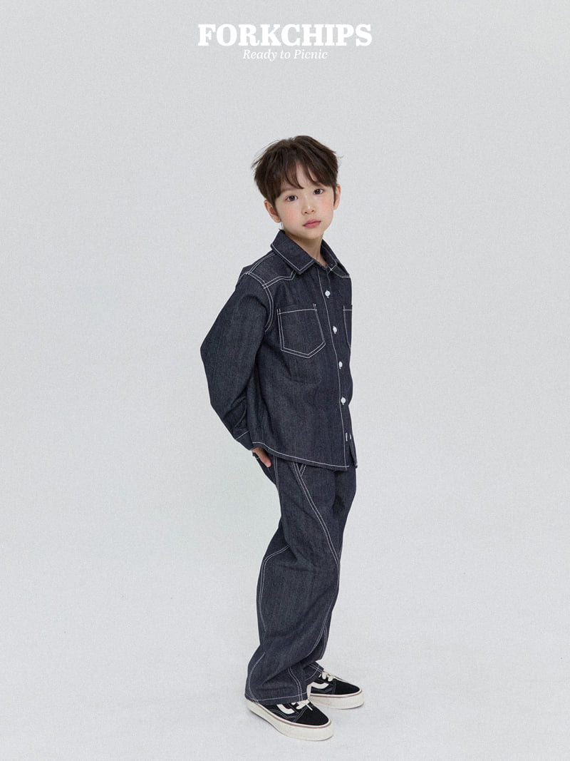 Fork Chips - Korean Children Fashion - #prettylittlegirls - Hidden Stitch Pants - 8