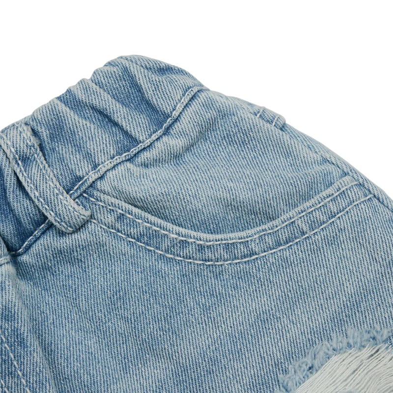 Fork Chips - Korean Children Fashion - #minifashionista - High Vintage Denim Pants - 4
