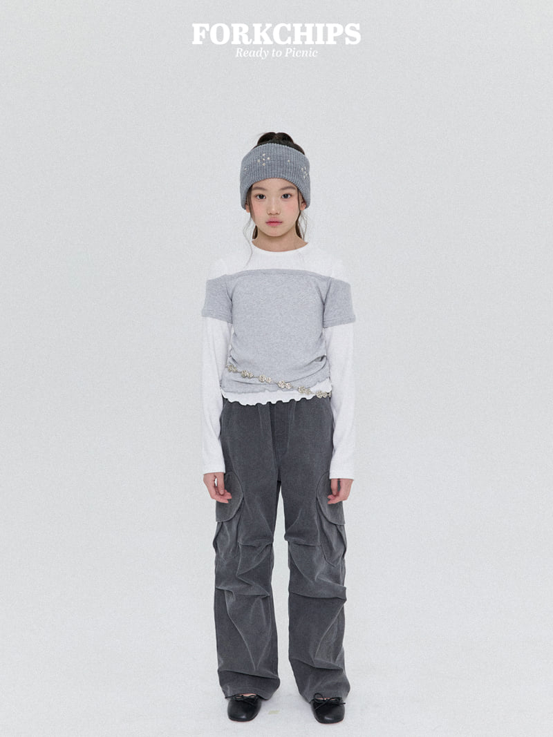 Fork Chips - Korean Children Fashion - #stylishchildhood - Lily Heart Pocket Pants - 9