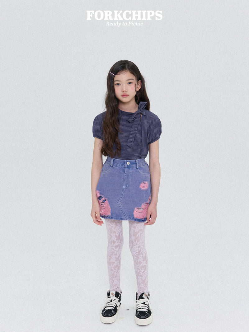 Fork Chips - Korean Children Fashion - #todddlerfashion - Bambi Tie Tee - 9